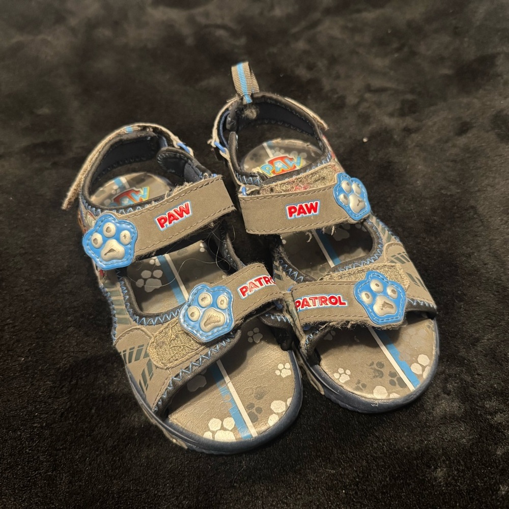 Paw Patrol Kids Sandals - Blue and Black. Comfy! Great for play or casual. 11T - Picture 5 of 8